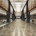 Spacious Modern Hotel Lobby With High Columns Marble Flooring And Seating Areas