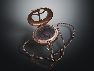 Vintage Pocket Watch Mechanical Pocket Watch 3d model