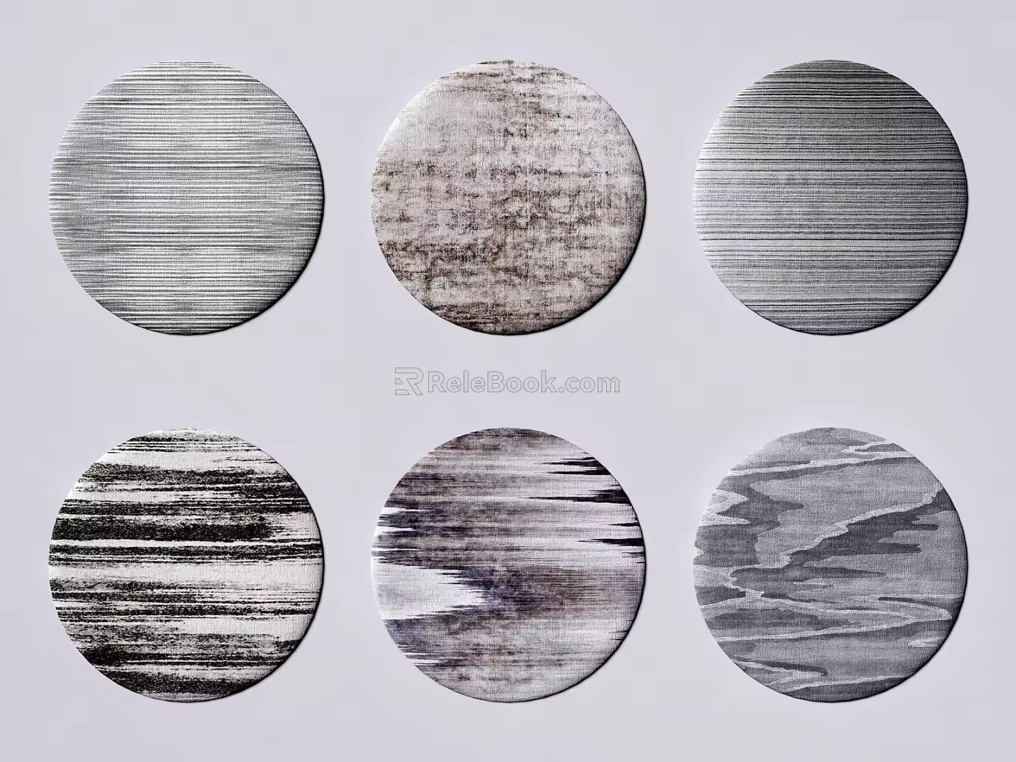 New Chinese Round Carpet 3d model