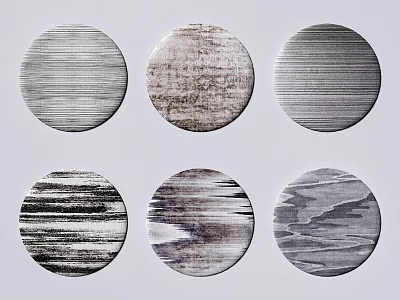 New Chinese Round Carpet 3d model