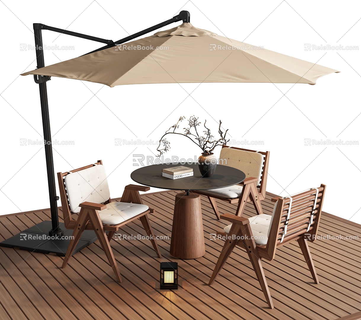 Modern Outdoor Table and Chair Leisure Table and Chair Outdoor Dining Table and Chair Negotiation Table and Chair Outdoor Chair Sunshade Umbrella model