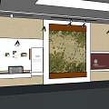 Museum Exhibition Hall Interior With Glass Showcases Exhibits And Wall Displays