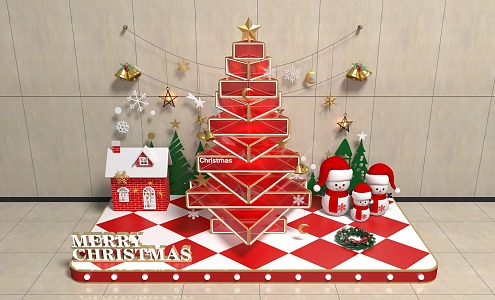 Christmas Day Beautiful Chen New Year Beautiful Chen Christmas Tree Snowman Bell Santa Claus Red Beautiful Chen Christmas Eve Lantern Festival Beautiful Chen Winter Beautiful Chen New Year's Day Beautiful Chen 3d model