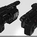 Professional Black Digital Cameras With Control Buttons Lens And Body Design Features