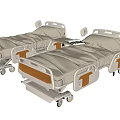 Medical Equipment Including Modern Adjustable Hospital Beds And Bedside Cabinets