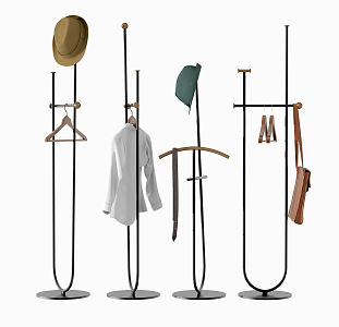 Modern hanger minimalist hanger combination 3d model