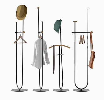 Modern hanger minimalist hanger combination 3d model