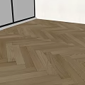Modern Light Colored Wooden Flooring With Herringbone Pattern In Interior Space 3d model