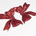 Red Metallic Glossy Bow Decorative Ornament Set for Home Decoration