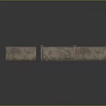 Gray Stone Wall Components With Multiple Panel Sections And Textured Surface