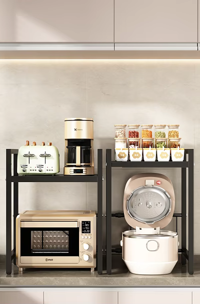 Modern Bathroom Cabinet Rack With Multi Layer Shelves And Storage Containers 3d model