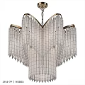 Elegant Modern Chandelier With White Glass Pendants And Brass Frame Design