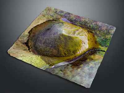 Garden Landscape Design Model Featuring Layered Terrain And Vibrant Colored Vegetation Natural Layout 3d model