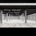 Modern Supermarket Department Store Interior With Shelves And Product Displays