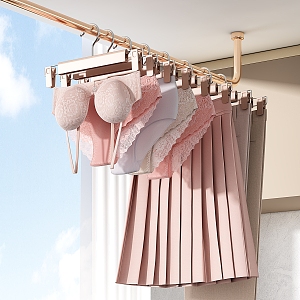 underwear bra underwear shorts skirt clothes drying rack 3d model