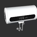 White Wall Mounted Electric Water Heater With Digital Control Panel For Home Bathroom
