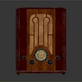Vintage Wooden Headphone Speaker Design With Classic Knobs And Retro Dial Feature 3d model