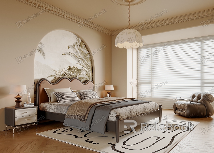 French Middle Style Bedroom model