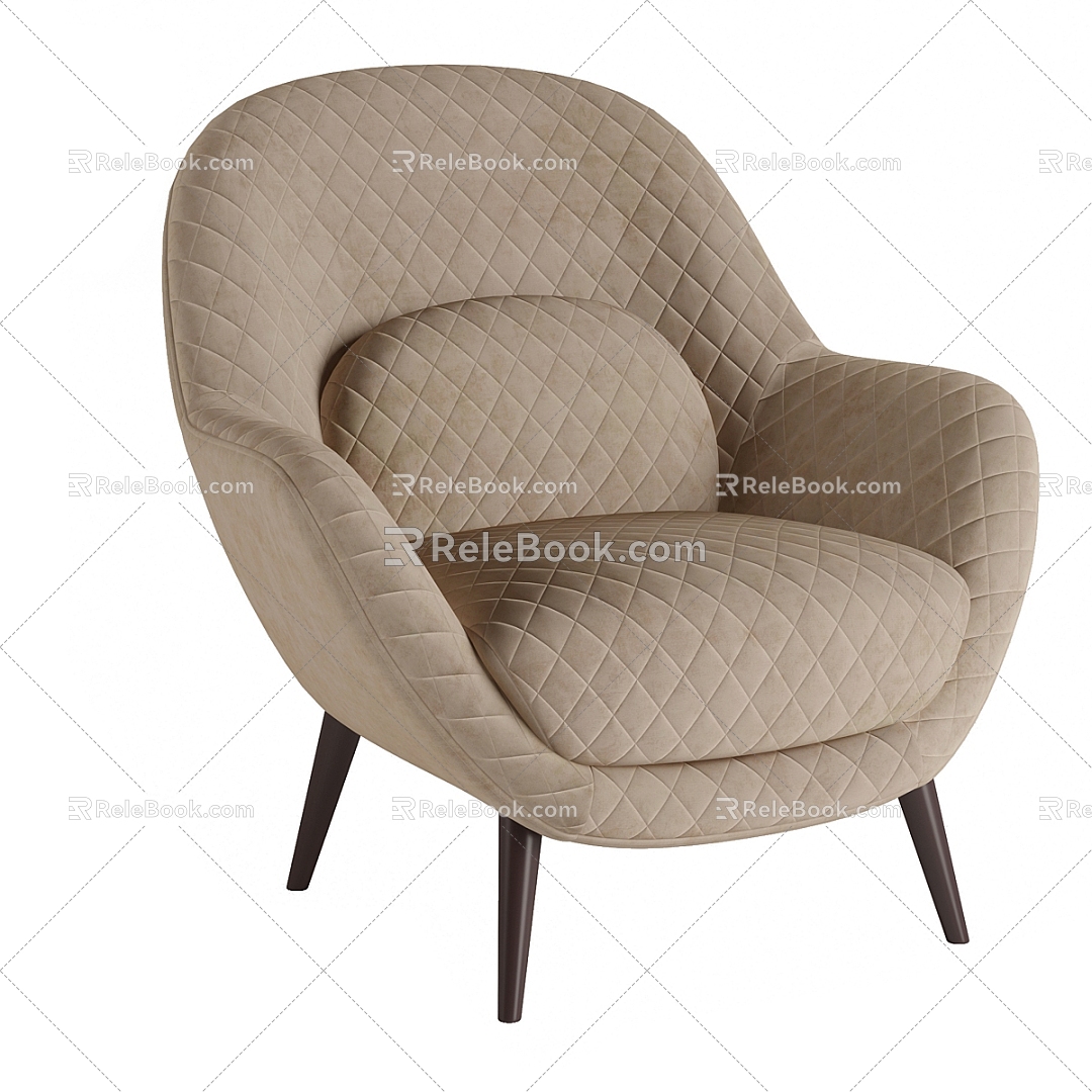 Nordic Simple Sofa Single Sofa Simple Sofa 3d model