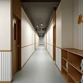Modern Classroom Training Classroom and Corridor 3d model