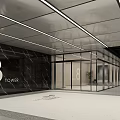 Modern Underground Parking Garage B Area Entrance With Lane Vehicles And Signage