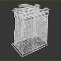 Decorative Ancient Brick Architectural Component With Layered Structure And Tower Design