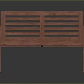 Wooden Outdoor Bench With Slatted Back Armrests And Durable Garden Seating Design