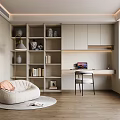 Modern Study Simple Study Functional Study 3d model