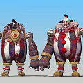 Game Movie Character Design Of Mechanical Clown Dolls With Colorful Costumes And Decorations