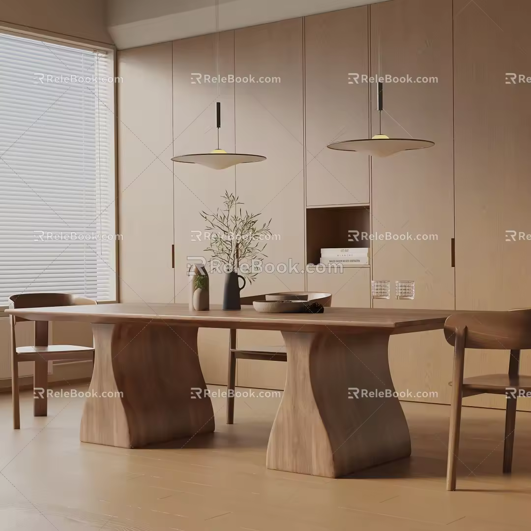 Modern dining table 3d model