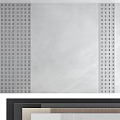 Contemporary Panel Design Featuring Grid Patterns Smooth White Surface And Black Base 3d model