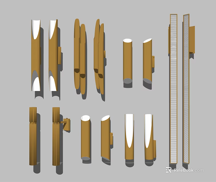 Modern Wall Lights With Various Stylish Shapes And Decorative Designs For Home Interior 3d model 