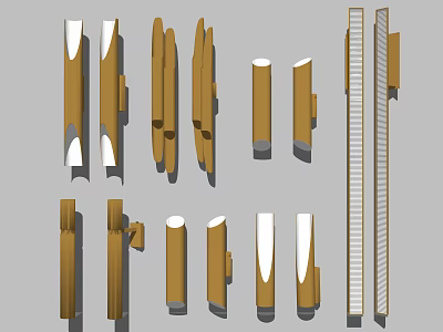 Modern Wall Lights With Various Stylish Shapes And Decorative Designs For Home Interior 3d model