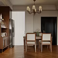 Elegant Restaurant Interior Design With Wooden Dining Table Chairs Chandelier Cabinet And Hardwood Floor