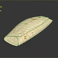 Folded Tortilla Wrap With Light Brown Toasted Spots And Soft Texture
