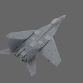 Modern Gray Fighter Jet With Streamlined Design And Cockpit Details 3d model