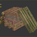 Stacked Industrial Wooden Pallets With Natural Wood Texture For Storage And Shipping