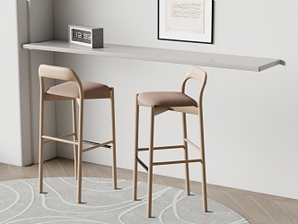 Modern Bar Chair Bar Stool High Stool 3d model