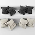 Black And Beige Linen Pillows With Soft Texture For Modern Home Decor