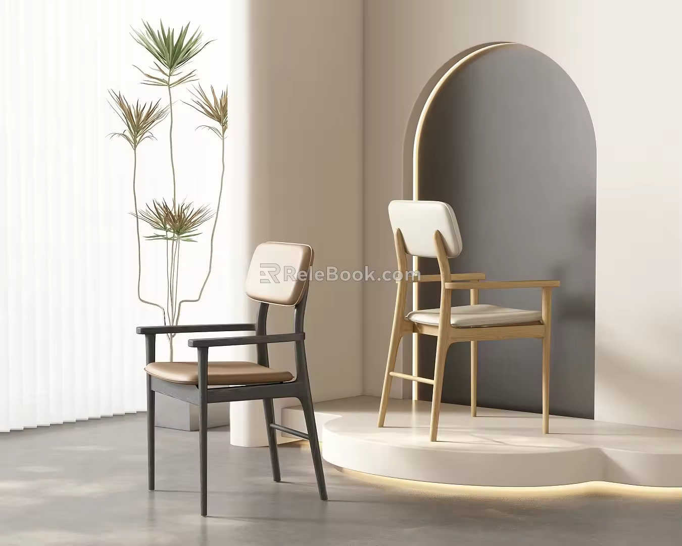 Dining chair combination 3d model