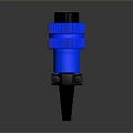Blue Electrical Plug With Black Connector And Durable Construction Details