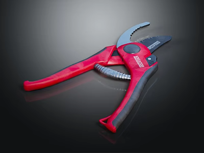 Red and Black KENNEDY Pliers with Serrated Jaws for Hardware Tool Use 3d model