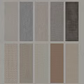 Textured Decorative Components with Neutral Beige Gray Brown Tones and Woven Patterns for Interior 3d model