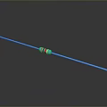 Household Resistor with Colorful Coding Bands and Metal Leads for Daily Use
