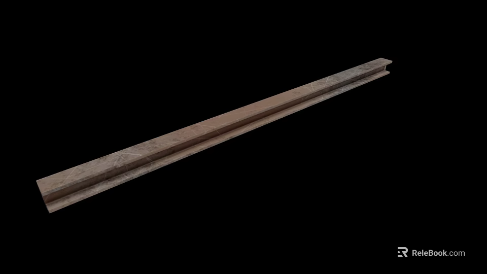 Ancient Long Blade Weapon With Metal And Wooden Handle On Black Background 3d model 