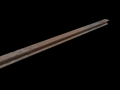 Ancient Long Blade Weapon With Metal And Wooden Handle On Black Background 3d model