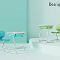 Designer Desk And Chair Sets In Blue And Green For Modern Interior Spaces