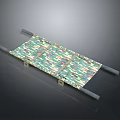 Camouflage Fabric Stretcher With Metal Support Poles For Emergency Transport