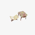 Cozy Two Seater Sofa With Patterned Pillows And Open Books In Living Room