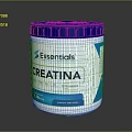 Essentials Creatina 100% Pure Clean Fitness Nutrition Powder White Jar Blue Lid